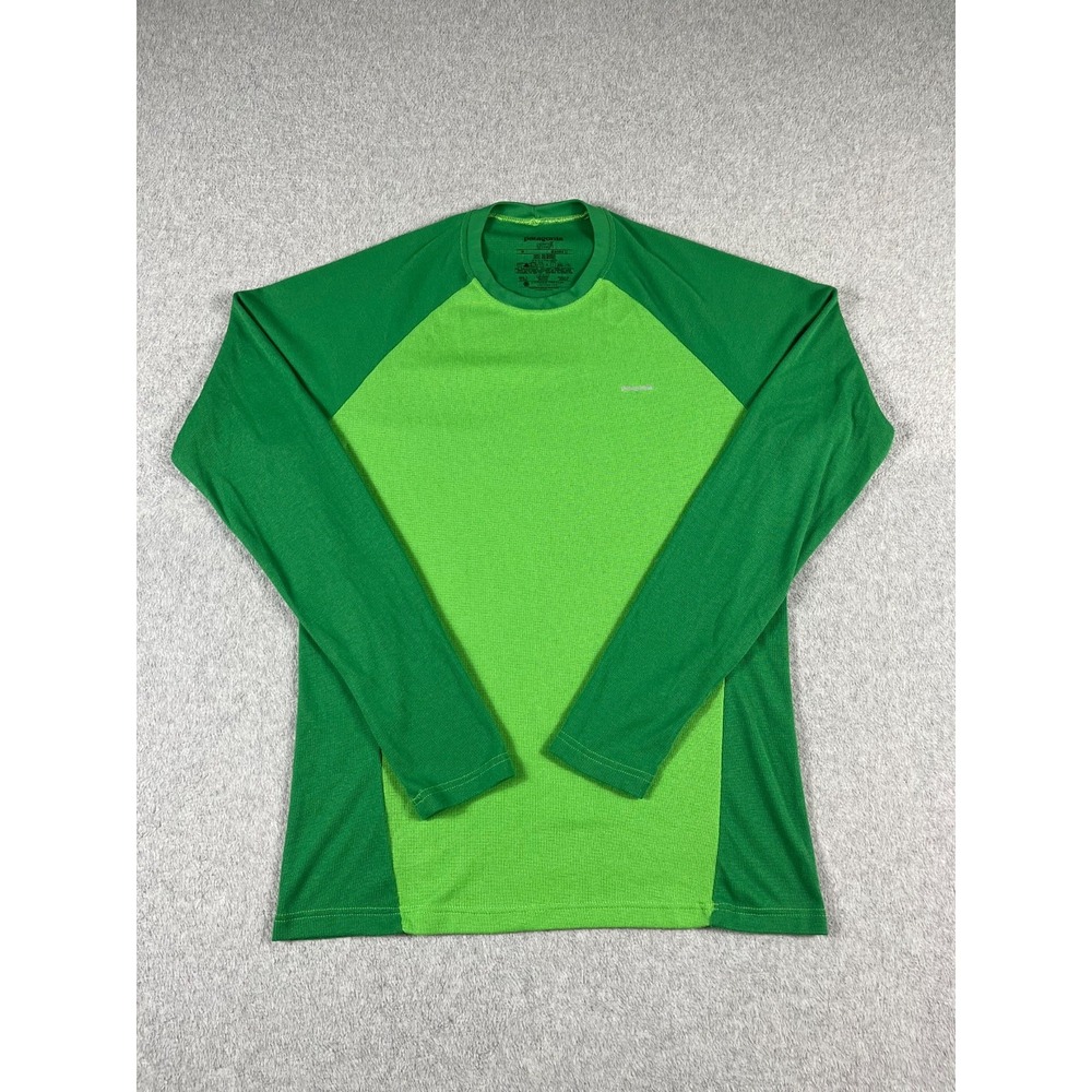 Patagonia Capilene 2 Lightweight Mens Medium Long Sleeve Shirt Green Excellent